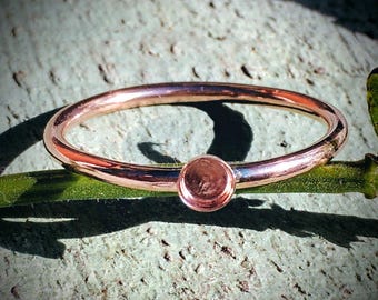 Ring blanks  Bezel setting -14k Rose Gold Filled 16ga or 14 ga HR- custom made size- 3mm, 4mm, 5mm, 6mm, 8mm One Rose gold filled ring blank