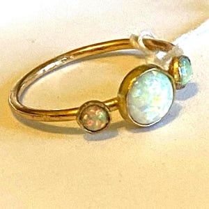 3 stone Ring Blanks 1 single 16ga band & 3 of 3mm bezel cups -ethical solid silver or Gold Filled -handmade custom your size DIY Resin USA *