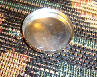 Pendant blank with bezel cup 8mm to 25mm - recycled 925 sterling silver - your photo, message, cab, or stone