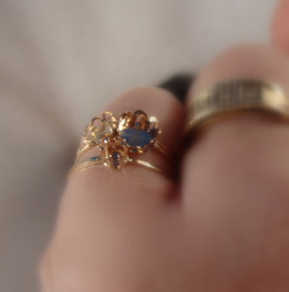 Handmade 4 Prongs Ring Blanks,gold Filled Bezel Ring Blanks, Prong