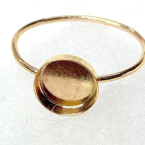 Ring blank 18ga 1mm band -Bezel setting- 14k Gold Filled YGF custom USA 3,4,5,6,8,10 Round -6x4 7x5 8x6 8x10 10x12 12x16 18x13 mm OVAL- Diy*