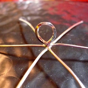 Claw Pendant 925 Sterling Silver blank ethical- custom made -six  19g prongs about 3 inch diameter claws -rustic easy mount ONE DIY USA *