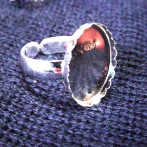 Breiter Ringrohling mit 25x18 Zargen Fassung - std - 925 Sterling Silber - HANDMADE