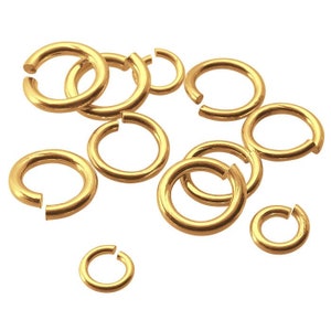 Simple gold jump rings - Yellow, Rose or Raw White 10k