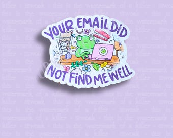 Office Humor Frog Sticker – Funny, Quirky Frog Decal for Your Workspace