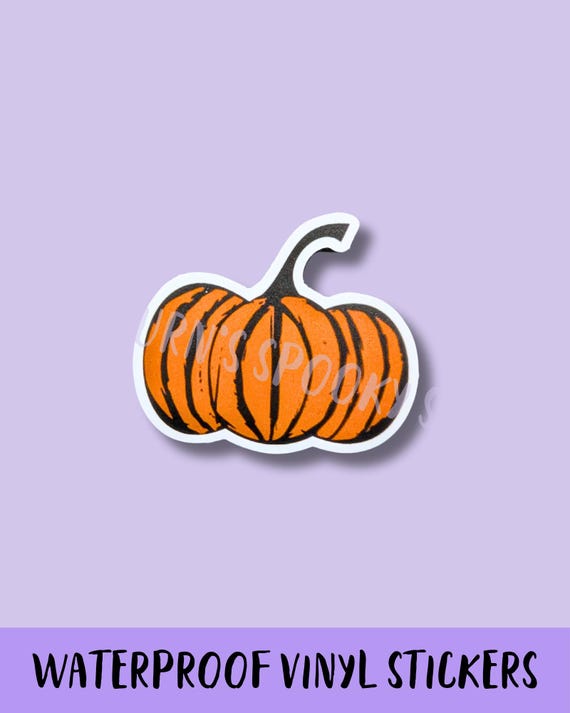 Rustic Pumpkin Sticker, PSL Sticker, Cozy Fall Vibes Decal, Kindle Decor