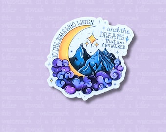 ACOTAR To the Stars Who Listen Tattoo-Style Sticker, Kindle Sticker