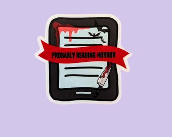 Horror Books, Horror Reader Sticker, Horror Lover Gift