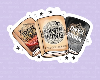 Fourth Wing Onyx Storm Empyrean Trilogy Sticker – Fantasy Book Lovers Collection, Durable Waterproof Vinyl, Perfect for Laptops
