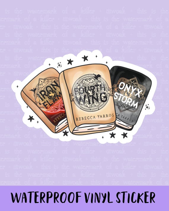 Fourth Wing Onyx Storm Empyrean Trilogy Sticker – Fantasy Book Lovers Collection, Durable Waterproof Vinyl, Perfect for Laptops