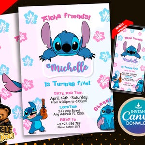 Modèle d'invitation d'anniversaire modifiable au point mobile, invitations de fête d'anniversaire, invitation numérique à une fête d'enfants, carte d'anniversaire Evite à téléchargement immédiat