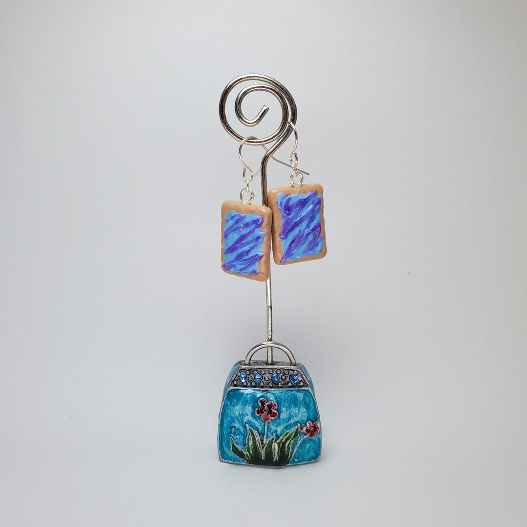 Wild Berry Pastry Earrings Dessert Polymer Clay Cute Etsy