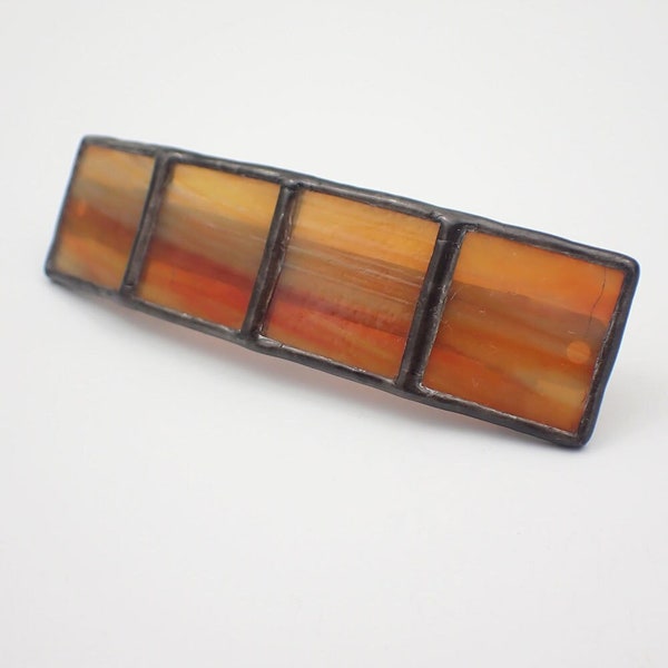 Sunset Strip - Large Stained Glass French Barrette