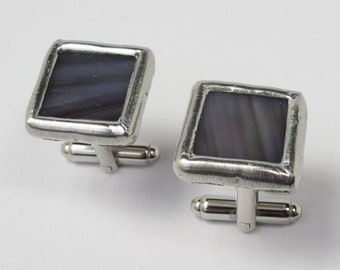 Twilight Time - Mens Stained Glass Cuff Link Set