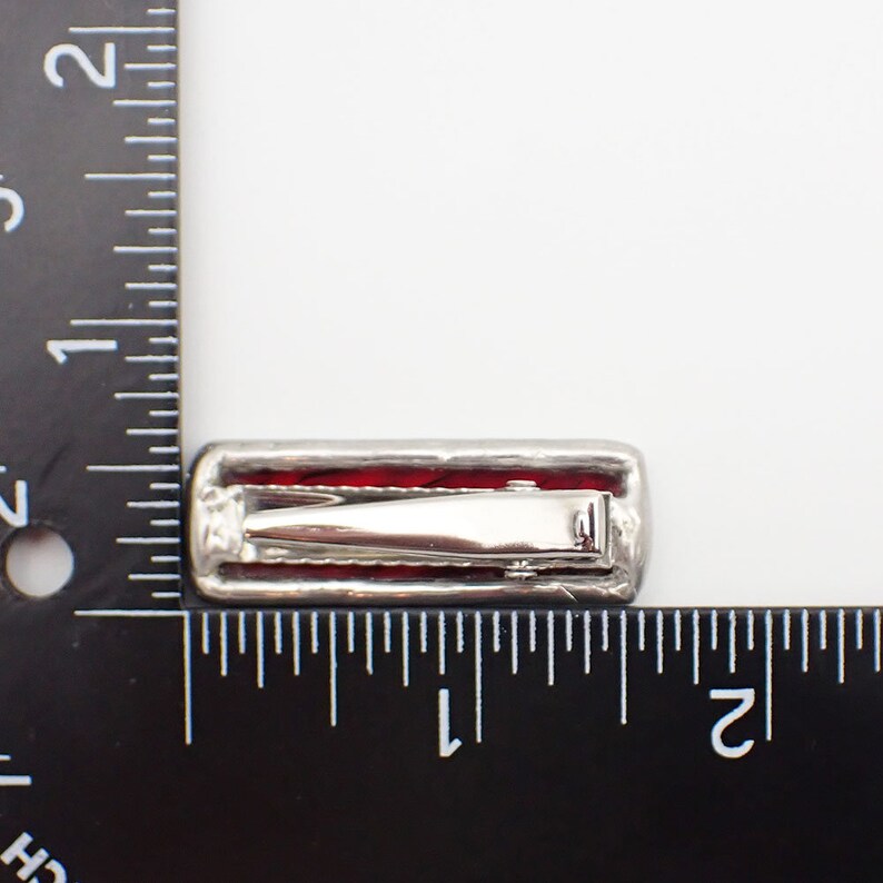 Red Ripple Small Stained Glass Alligator Clip Barrette Set image 10