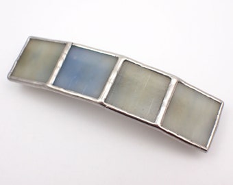 Morning Sky - Large Stained Glass French Barrette