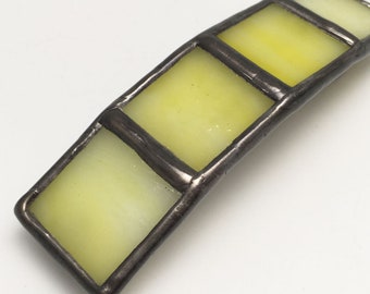 Lemon Bar - Medium Stained Glass French Barrette