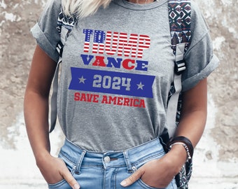 Amerika braucht Trump wieder 2024 Shirt, Donald Trump Shirt, Trump T-Shirt, politisches Shirt, Trump Shirt Frauen, politsches Shirt, Trump Vance