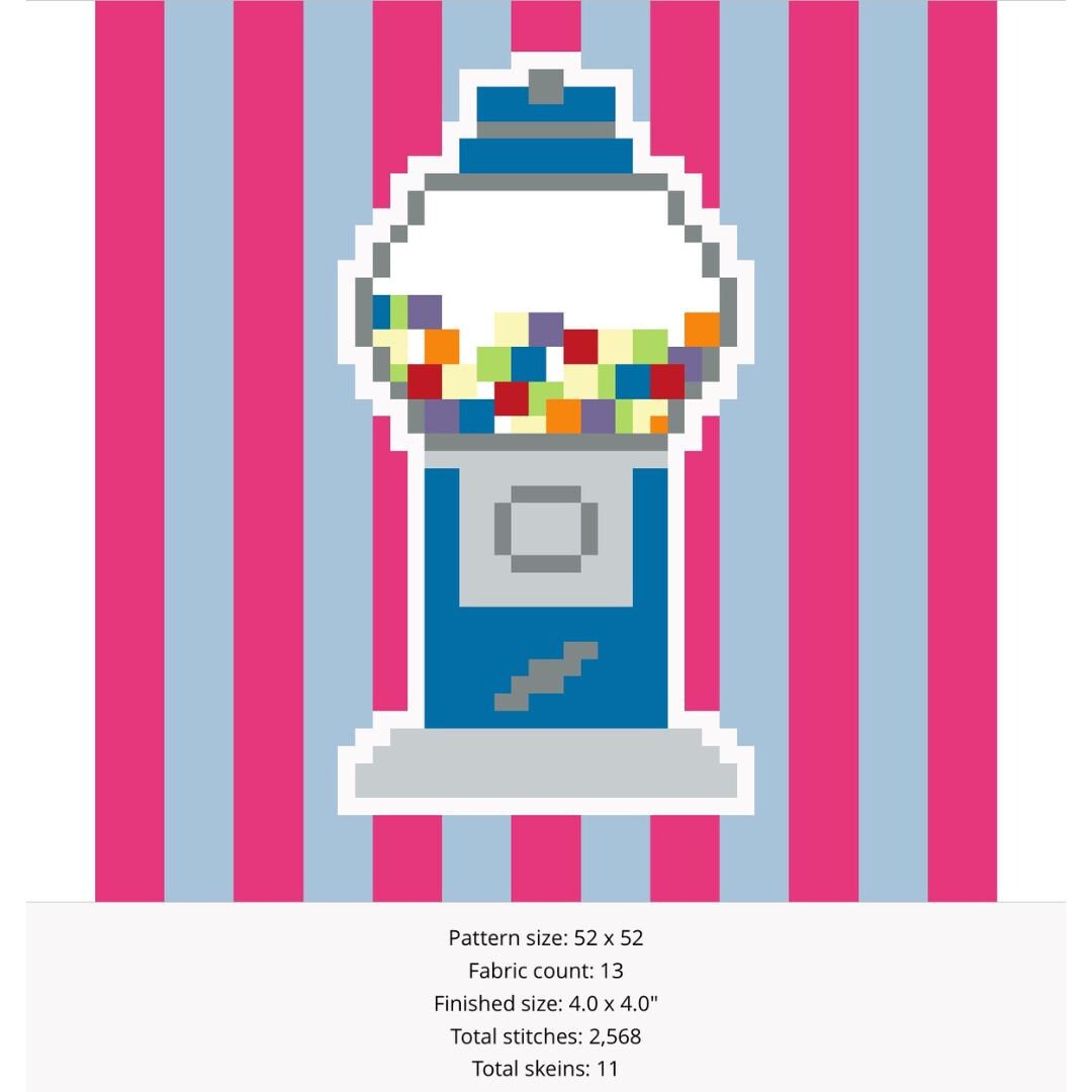 Needlepoint Machine Bubblegum Machine Needlepoint Stitch Guide - Etsy