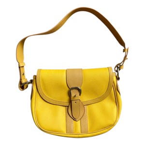 TRUSSARDI Italy, Yellow Tan Leather, Shoulder Bag, Incl. Dust bag