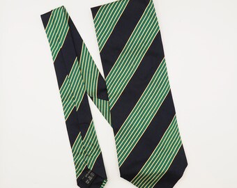 80er Jahre BALLY SILK TIE Jugendstil, marine blau gold Tönen