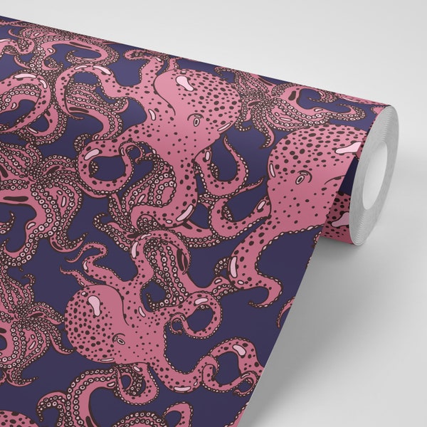 Peel and Stick Wallpaper Purple Etsy