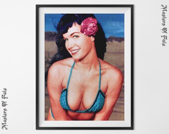 17"x17" Poster Bettie Page The Notorious Bettie Page Vintage Photos 