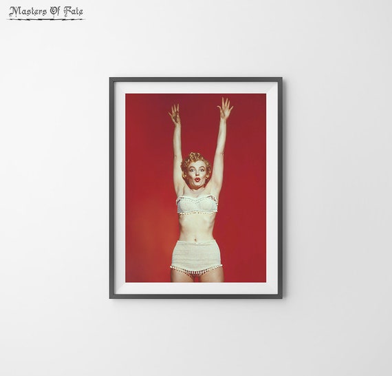 marilyn monroe red swimsuit