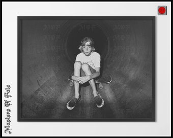 Young Tony Hawk Poster Vintage Skateboard Art Print REMASTERED