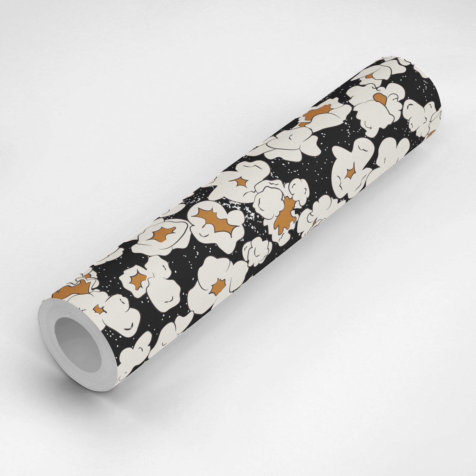 Wallpaper Popcorn Over Black Movie Theater Room Retro Fun | Etsy