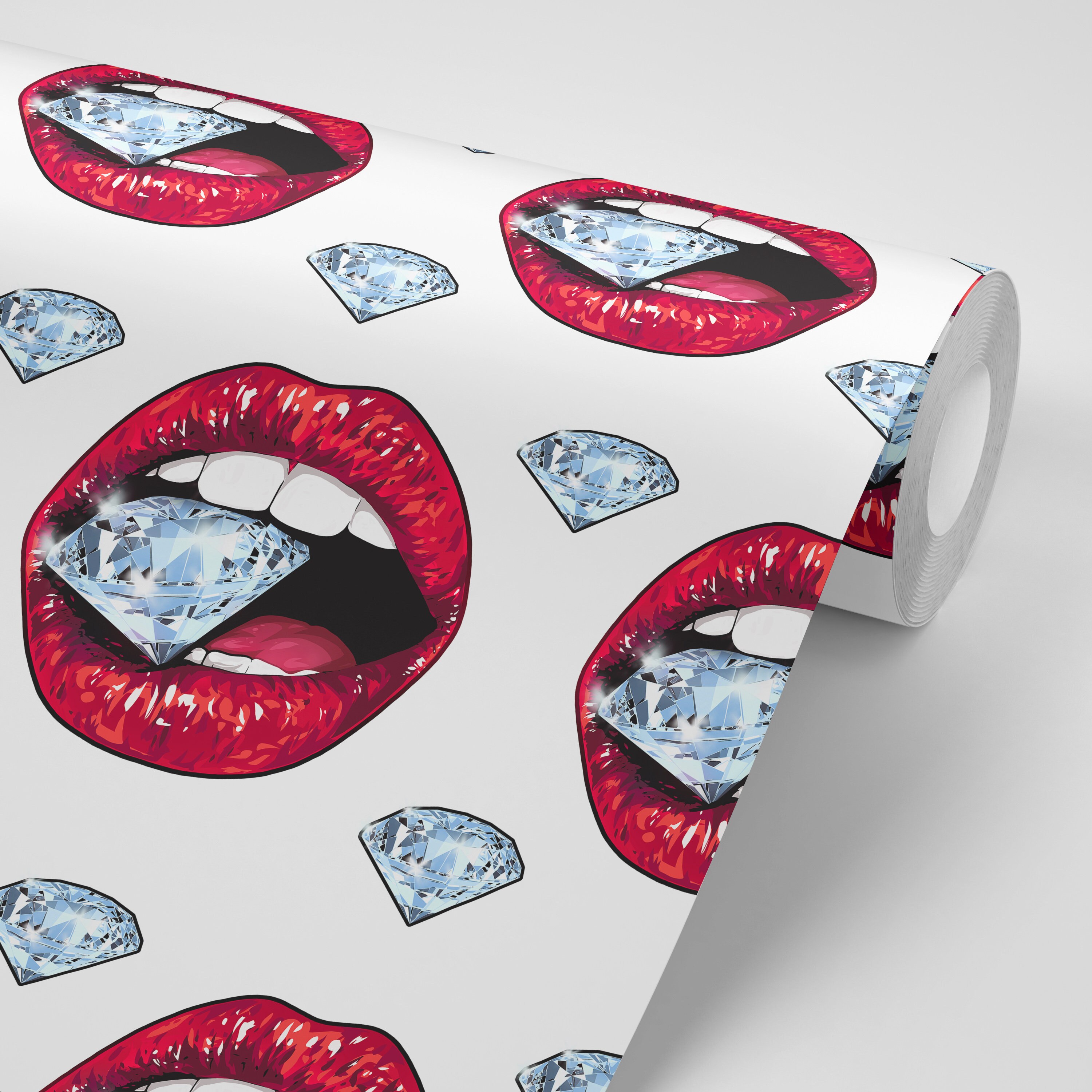 Diamond Lips Wallpaper