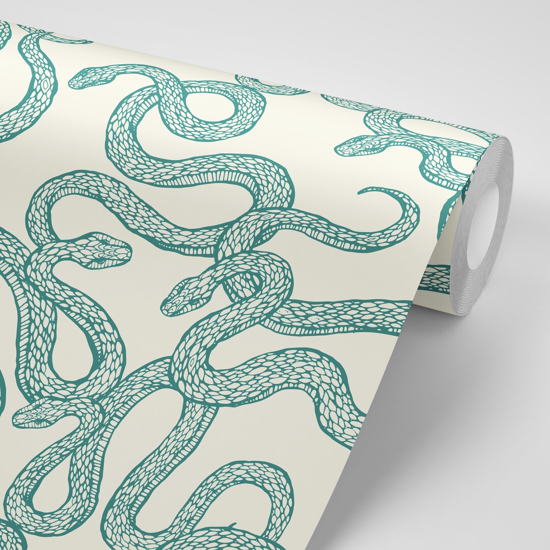 Wallpaper Snakes Retro Peel and Stick - Etsy Australia