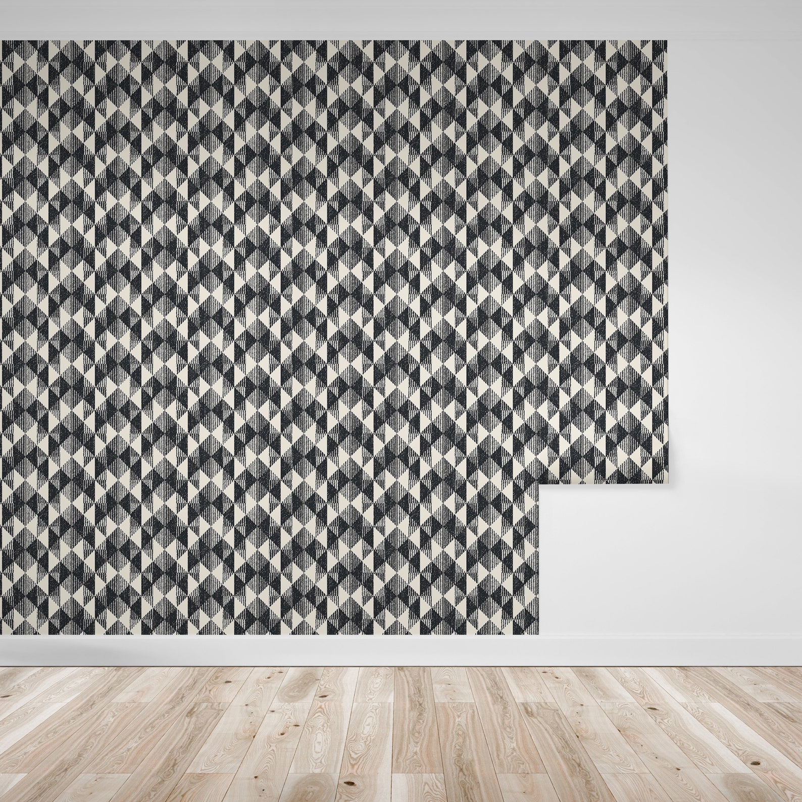 Wallpaper Houndstooth Black and White Retro Wallpaper Cool | Etsy