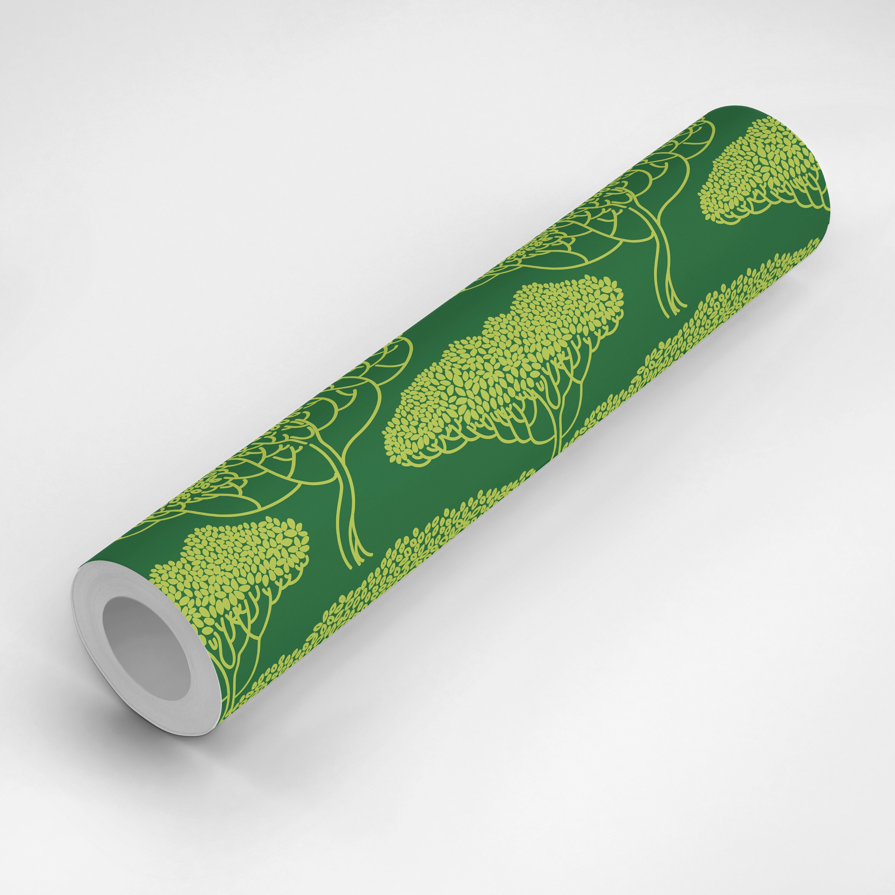 Wallpaper Lime Green Trees on Green Peel & Stick Wallpaper Etsy