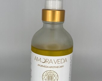 Vata Bliss Facial Cleansing Oil | Won't Strip Natural Oils | Glowing Skin | Firm and Strengthen Skin | Facial Massage | 100% Organic