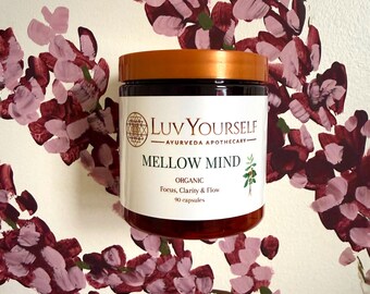 Mellow Mind | Herbal Nootropic | Focus & Clarity | 100% Organic | Handcrafted | Nutraceutical