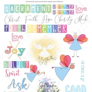 Book Of Mormon, Doctrine and Covenants, Sticker sheet