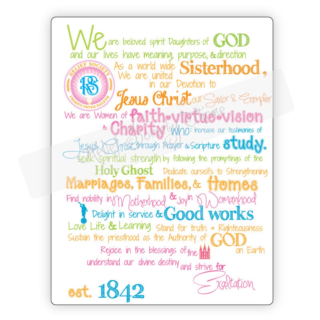 LDS Relief Society Theme Etsy