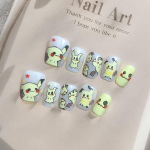 Cute Miku Nails - Etsy