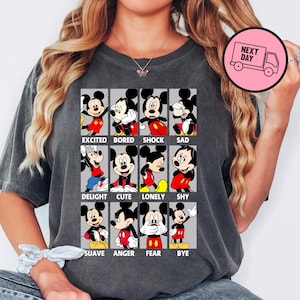 Disney Mickey Emotions Shirt Mickeu Funny Shirt Retro Shirt Disney Shirt Kids Disney Frozen Shirt Family Vacation 2025 Shirt Disneyland