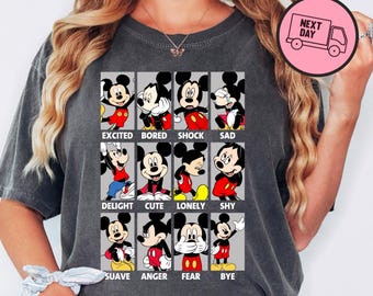 Disney Mickey Emotions Shirt Mickeu Funny Shirt Retro Shirt Disney Shirt Kids Disney Frozen Shirt Family Vacation 2025 Shirt Disneyland