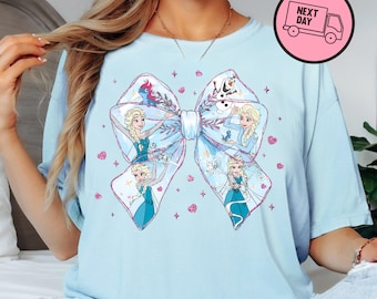 Disney Princess Elsa Coquette Shirt Disney Princess Shirt Disney Girls Shirt Kids Disney Frozen Shirt Family Vacation 2025 Shirt Disneyland
