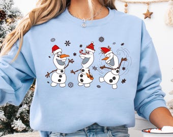 Olaf Frozen Christmas Sweatshirt Disney Christmas Shirt Funny Olaf Shirt Disneyland Christmas Family Trip Shirt Girls Kids Christmas Shirt