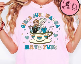 Disney Princess Elsa Shirt Disney Princess Anna Shirt Disney Girls Shirt Kids Disney Frozen Shirt Family Vacation 2025 Shirt Disneyland