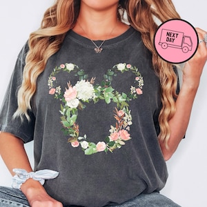 Disney Floral Minnie Head Shirt Floral Disney Shirt Retro Spring Disney Shirt Kids Disney Frozen Shirt Family Vacation 2025 Shirt Disneyland