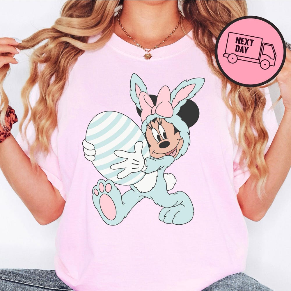 Easter Disney Shirt Minnie Easter Bunny Shirt Easter Egg Sweatshirt Easter Gift Disney Minnie 2025 Easter Shirt Kid Easter Shirt Long Sleeve Teeshirtsummer