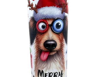 Vaso navideño para perros Merry Woofmas, regalo de Navidad para amantes de los perros