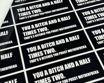 You a Bitch And A Half - Bumper Sticker