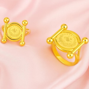 Vintage-Inspired Arab Rings – 24K Gold-Plated  – Arab-Inspired Jewelry Sultana سلطانة Rings Collection –
