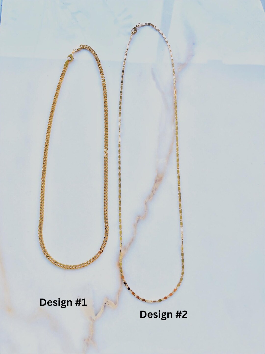 Lina Gold Chain Fringe – 18K Gold-plated Box Link Chain Necklace - Arab ...